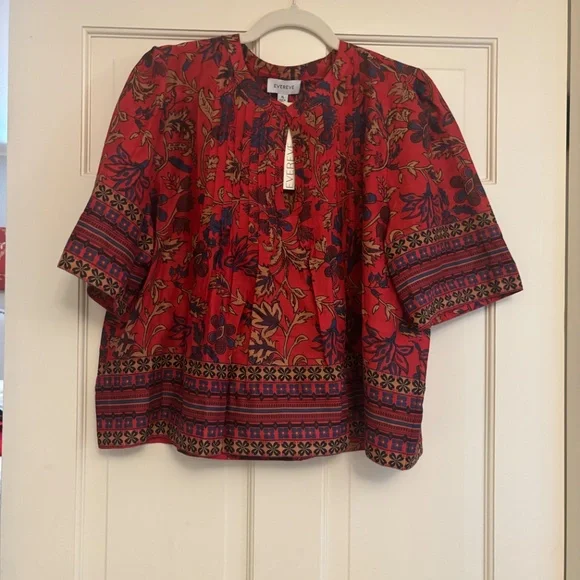 Red Boho Top - Picture 3 of 3